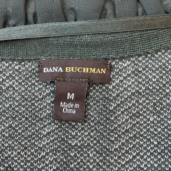 Dana Buchman Open Front Cardigan Silky Ribbon - Picture 3 of 4